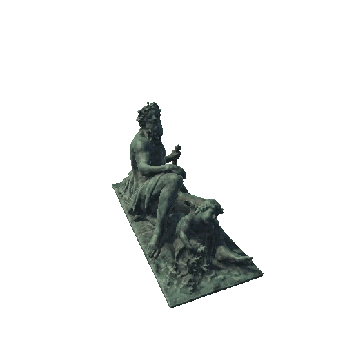Statue Poseidon Copper
